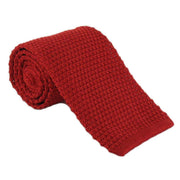Michelsons of London Silk Knitted Tie - Red