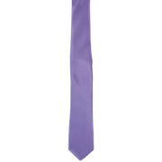 Michelsons of London Slim Satin Polyester Pocket Square and Tie Set - Lilac