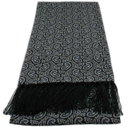 Michelsons of London Small Paisley Silk Scarf - Black