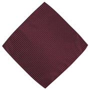 Michelsons of London Spot Polyester Tie and Pocket Square Set - Wine/White