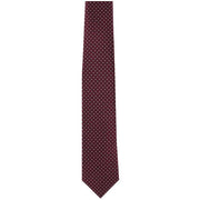 Michelsons of London Spot Polyester Tie and Pocket Square Set - Wine/White