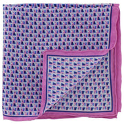 Michelsons of London Square Geo Handkerchief - Pink