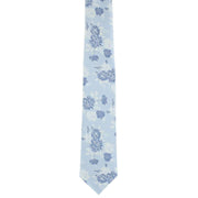 Michelsons of London Summertime Floral Polyester Tie and Pocket Square Set - Blue