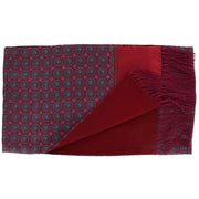 Michelsons of London Vintage Medallion Silk and Wool Scarf - Red