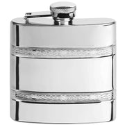 Orton West 6oz Stainless Steel Celtic Bands Hip Flask - Silver