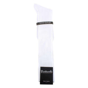 Pantherella Danvers Rib Over the Calf Cotton Lisle Socks - White
