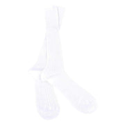 Pantherella Danvers Rib Over the Calf Cotton Lisle Socks - White