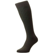 Pantherella Laburnum Merino Wool Over the Calf Socks - Dark Olive Mix