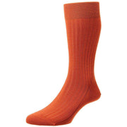 Pantherella Laburnum Merino Wool Socks - Burnt Orange