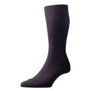 Pantherella Naish Rib Merino Wool Socks - Black