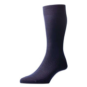 Pantherella Naish Rib Merino Wool Socks - Navy