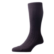 Pantherella Waddington Rib Luxury Cashmere Socks - Black