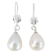 Pearl Aurora Drop Freshwater Pearl Hook Earrings - White
