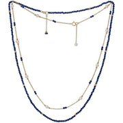 Pearls of the Orient Clara Lapis Lazuli Fine Double Chain Necklace - Blue
