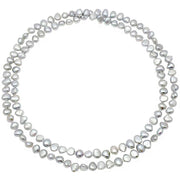Pearls of the Orient Margarita Freshwater Pearl Loop Necklace - Grey
