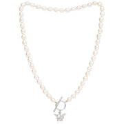 Pearls of the Orient Vita Freshwater Pearl Bumble Bee Charm Necklace - Silver
