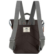 Roka Bantry B Small Sustainable Canvas Flannel Backpack - Dark Chocolate Brown