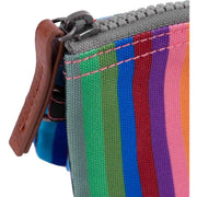 Roka Carnaby Small Sustainable Canvas Striped Wallet - Multi-colour