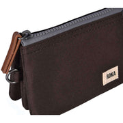 Roka Carnaby Small Sustainable Canvas Wallet - Dark Chocolate Brown
