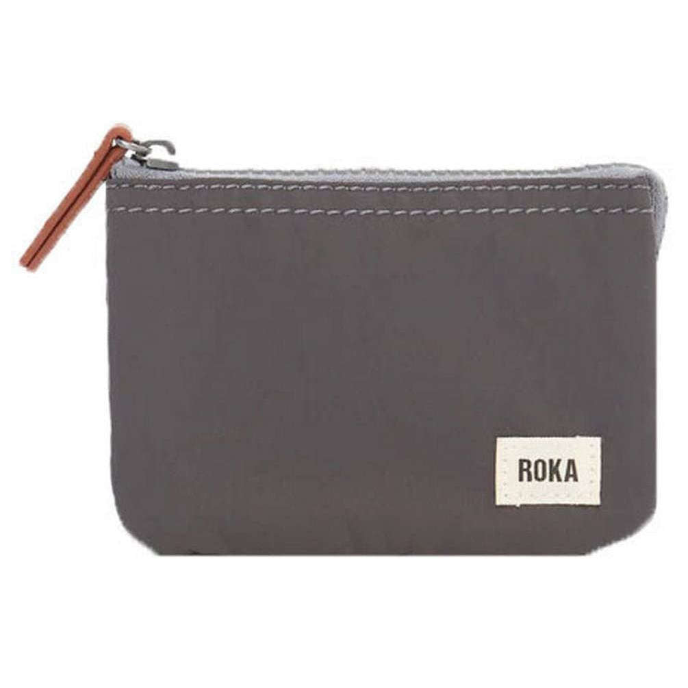 Roka Carnaby Small Sustainable Taslon Wallet Pewter Grey KJ Beckett