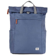 Roka Finchley A Small Sustainable Canvas Backpack - Airforce Blue