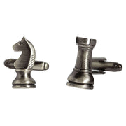 Simon Carter Chess Pieces Cufflinks - Grey