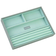 Stackers Classic 4 Section Jewellery Tray - Dove Grey/Mint
