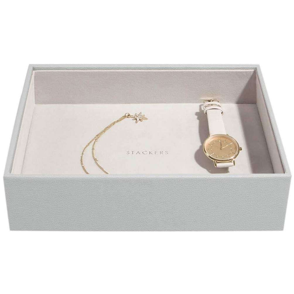 Womens Pebble Grey Stackers Classic Chunky Jewellery Tray