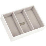 Stackers Classic Deep 3 Section Jewellery Tray - White/Grey
