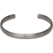 Ti2 Titanium 8mm Wide Court Torc Bangle - Matte Silver