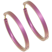 Ti2 Titanium Large Hoop Earrings - Candy Pink