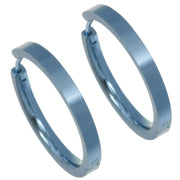Ti2 Titanium Medium Hoop Earrings - Sky Blue