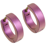 Ti2 Titanium Small Hoop Earrings - Pink
