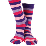 TOETOE Stripy Toe Socks - Purple