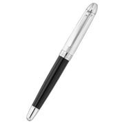Waldmann Pens Precieux Pinstripe Stainless Steel Nib Fountain Pen - Black/Silver