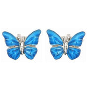 Zennor Butterfly Cufflinks - Blue/Silver