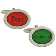 Zennor Port Starboard Cufflinks - Red/Green