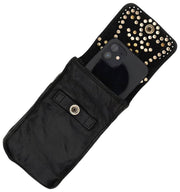 Campomaggi Siena Stud Telefoonhouder Tas - Zwart