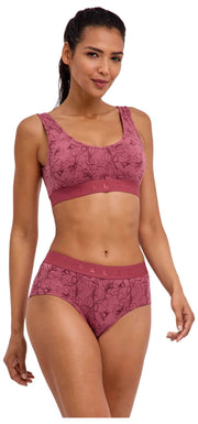 Falke Daily Comfort Print 2-pack bustier bralette - Rood