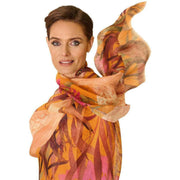 powder-oriental-crane-cotton-linen-scarf---orange-34449338