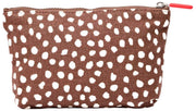 Roka Maida Vale Kleine Baumwoll-Canvas-Tasche – Brown Dot