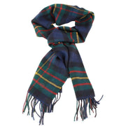 Locharron of Scotland Bowhill Maclaren Modern Lambswool Tartan Scarf - Green/Blue/Yellow/Red