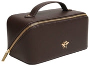 Alice Wheeler London Luxury Train Case - Chocolate Brown