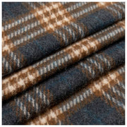 Dents Plaid Check Tassel Scarf - Grey/Coffee Brown