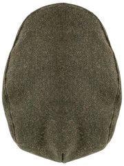 Dents Grafham Fischgräten-Tweed-Schiebermütze – Waldgrün