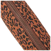 Roka Tate Petite pochette en toile de coton - Mini Léopard Marron