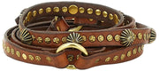 Campomaggi Cinture Stud Leren Riem - Cognac Tan