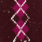dents-argyle-marl-yarn-knitted-gloves---damson-burgundycassis-pink-34477625