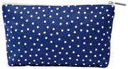 Roka Maida Vale Medium Katoenen Canvas Tasje - Marine Polka Dot