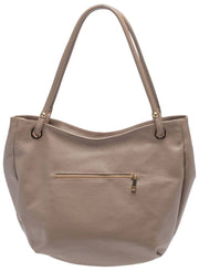 Elie Beaumont gebogen zachte draagtas - Minkbeige